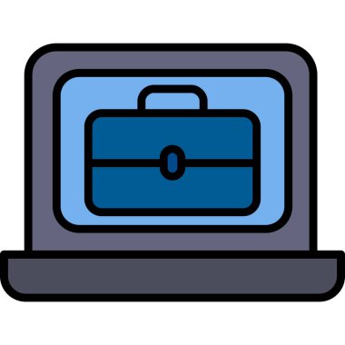 bavul simgesi, basit vektör tasarımı