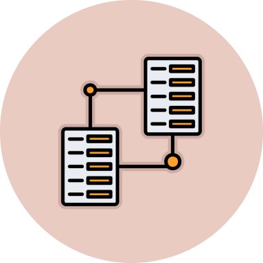 veri paylaşım vektörü simgesi modern basit illüstrasyon