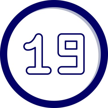 Bir numara. Web simgesi basit illüstrasyon