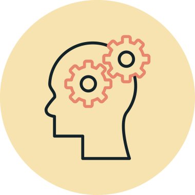 İnsan aklı. Web simgesi