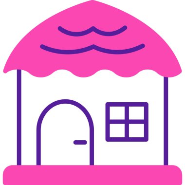 Eve. Web simgesi basit illüstrasyon