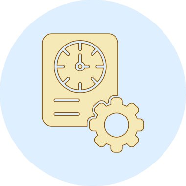 Saat simgesi vektör illüstrasyonu