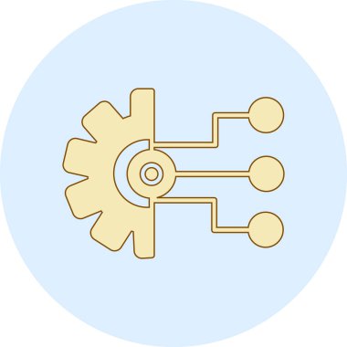 Beyaz arkaplan üzerindeki dişli simgesi vektörü, 10 dosya öteler