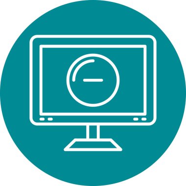 Bilgisayar simgesinin vektör illüstrasyonu