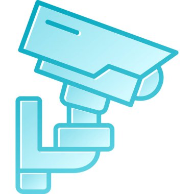 Kapalı devre kamera simgesi. Web için ccTV kamera vektör simgelerinin özeti