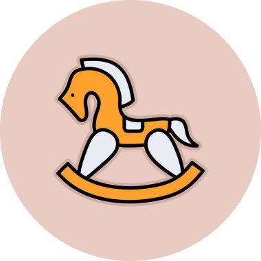 at oyuncağı ikon vektör illüstrasyonu