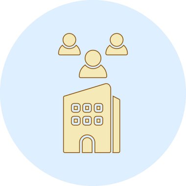 Bina. Web simgesi basit illüstrasyon