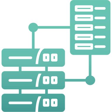 Sunucu. Web simgesi basit illüstrasyon