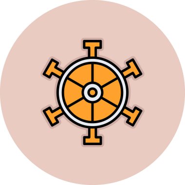 Direksiyon simgesi, vektör illüstrasyonu