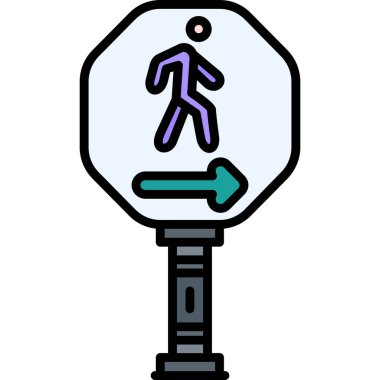 sokak lambası simgesi, vektör illüstrasyonu