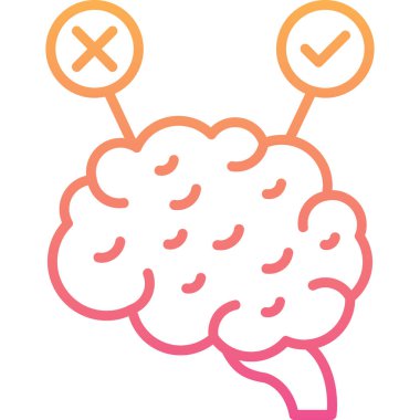 Beyin. Web simgesi basit illüstrasyon