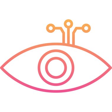 Göz. Web simgesi basit illüstrasyon