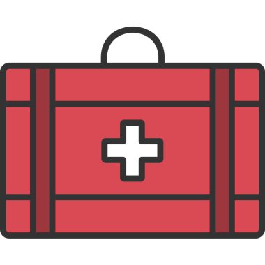 İlk yardım çantası simgesi. özet vektör illüstrasyonu