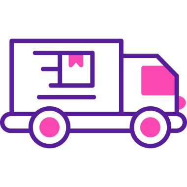 Kamyon. Web simgesi basit illüstrasyon