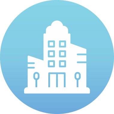 Bina. Web simgesi basit illüstrasyon