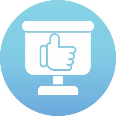 başparmak yukarı simgesi, vektör illüstrasyonu