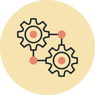 Dişliler. Web simgesi basit illüstrasyon