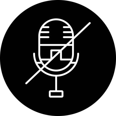 Mikrofon simgesinin vektör illüstrasyonu