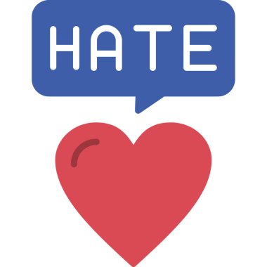 Düz biçimli aşk mesajı simgesinden nefret et