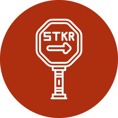 Trafik işareti simgesinin vektör illüstrasyonu