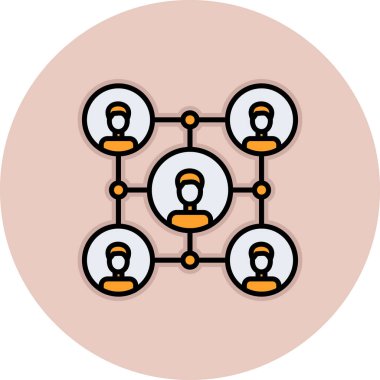 ağ bağlantı simgesi. Web için ağ bağlantıları vektör simgesinin özet çizimi.