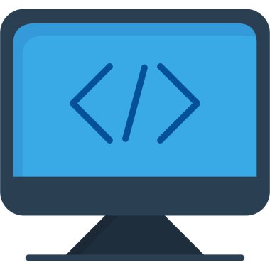 programlama kodu kodlama simgesi doldurulmuş ana hatlar biçiminde