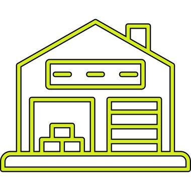 Modern yapı simgesinin vektör illüstrasyonu