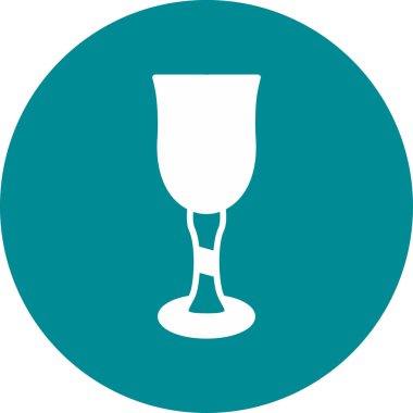 Bir bardak şarap. Basit illüstrasyon