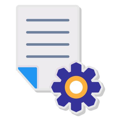 Belge simgesinin vektör illüstrasyonu