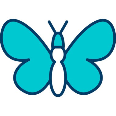 Kelebek simgesi vektör illüstrasyonu
