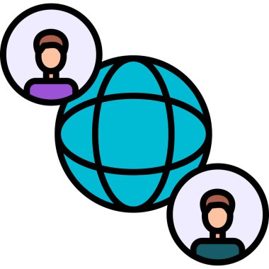 iş dünyası genel ağ simgesi - özet biçimi