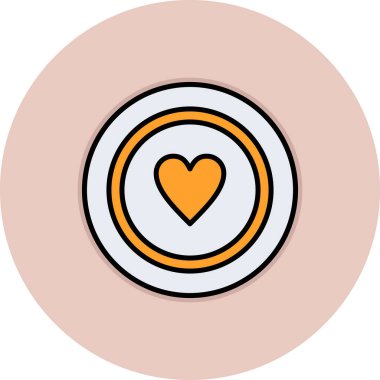 Bir kalp simgesinin vektör illüstrasyonu