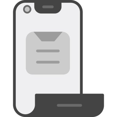 cep telefonu simgesi, basit vektör illüstrasyonu