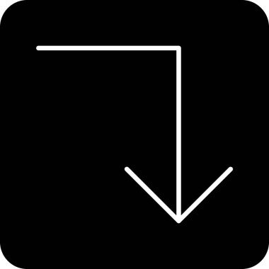 Taslak biçiminde ok aşağı yönlü simge