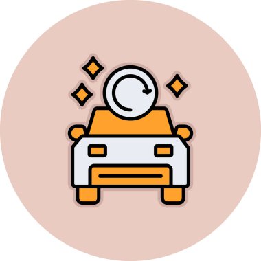 modern araba simgesi, vektör illüstrasyonu