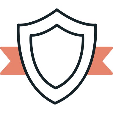 kalkan ikon vektör illüstrasyonu