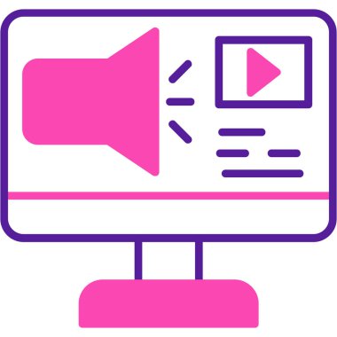 Video kameranın vektör illüstrasyonu