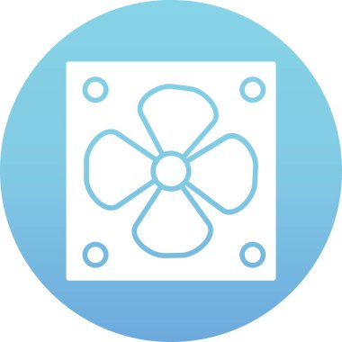 fan simgesi ve vektör illüstrasyonu beyaz arkaplanda izole edildi