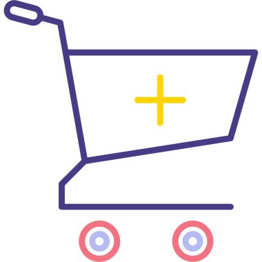 Sepet ikonu vektör illüstrasyonu ekle