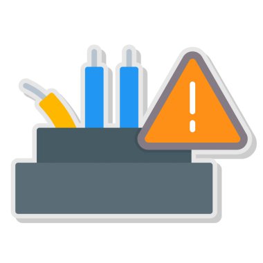 Uyarı işareti simgesi, karikatür tarzı