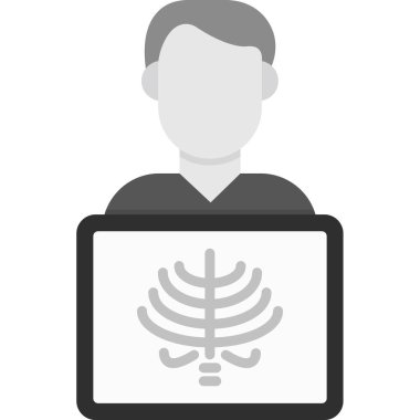 Modern b 'nin vektör illüstrasyonu insan simgesinden yoksun