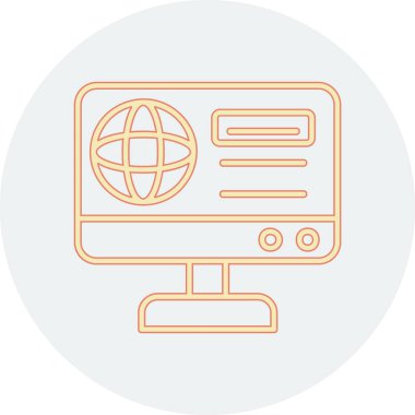 Global internet modern simgesinin vektör illüstrasyonu