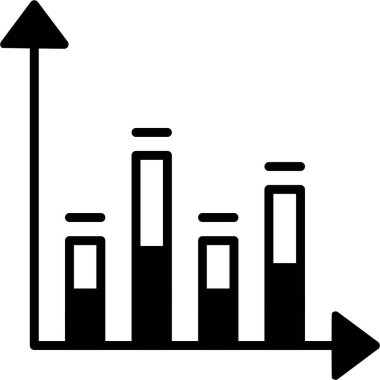 grafik grafik çizelgesi büyüme simgesi ana hat biçiminde