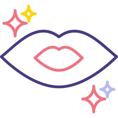 dudak simgesi vektör illüstrasyonu