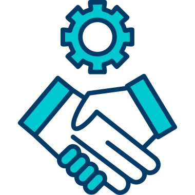 El sıkışma simgesi, vektör illüstrasyonu