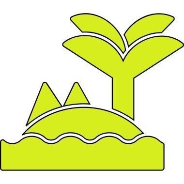 Bitki. Web simgesi basit illüstrasyon