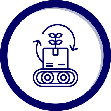 Bir robot simgesinin vektör illüstrasyonu