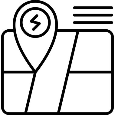 Harita simgesi, vektör illüstrasyonu