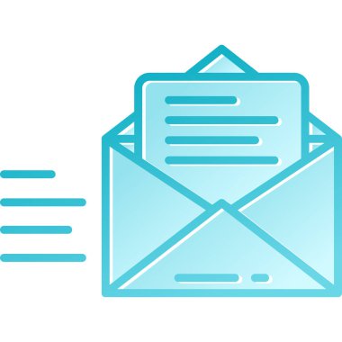 e-posta ileti simgesi ana hat biçiminde