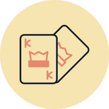 Poker kartı simgesi, vektör illüstrasyonu